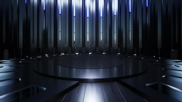 Round Platform, Virtual Entertainment Studio Set Background