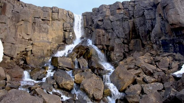View on a waterfall at Putorana plateau
