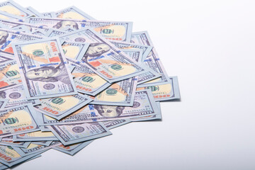  100 Dollars banknotes Benjamin Franklin, money finance Isolated 