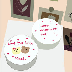 two cakes illustration