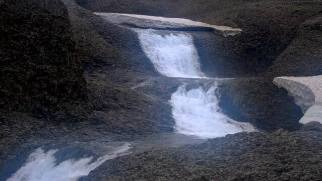 View on a waterfall at Putorana plateau