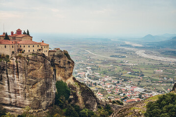 Naklejka premium The Meteora monasteries, Greece Kalambaka.