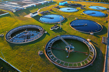 Sewage Treatment Plant. Wastewater Treatment Water Use. Filtration Effluent and Waste Water....