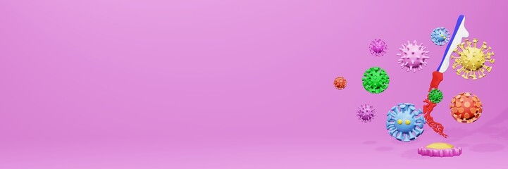 3d rendering of the spread of the covid 19 or corona virus in Chile for displaying data on websites and social media