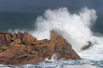 Seascape at Ploumanac'h in Brittany-France