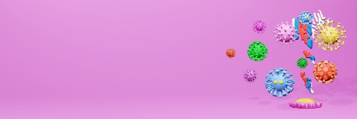 3d rendering of the spread of the covid 19 or corona virus in Faroe Islands for displaying data on websites and social media