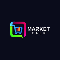 Finance and market statistic with chart bar logo design