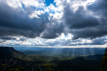 Clouds above a valley in the Blue Mountains west of Sydney
