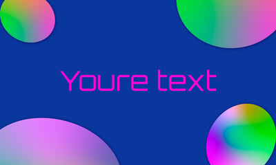 abstract background at the blue font. illustration of ellipse with gradient with pure text
