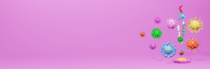 3d rendering of the spread of the covid 19 or corona virus in Maldives for displaying data on websites and social media