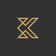 Initial Letter K Modern logo design