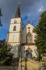 Fototapeta na wymiar The Mission of the Saint Apostles church (Kostel Rozeslani svatych apostolu) in Litomysl, Czech Republic