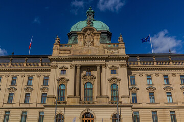 Fototapeta na wymiar Strakova akademie in Prague, seat of the Government of the Czech Republic