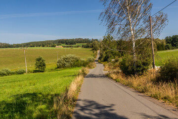 Fototapeta na wymiar Rural road in the Czech Republic