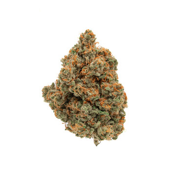 Cannabis bud on white background