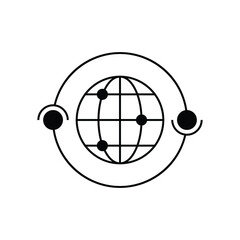 Connection icon design isolated on white background