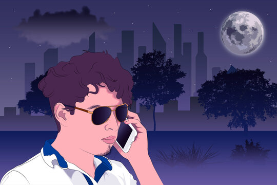 chavo en la gran ciudad ante la luna 