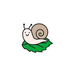シンプルなカタツムリのイラスト
