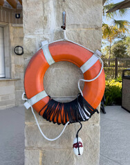 lifesaver for swimming pool in orange