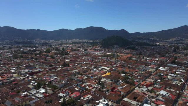 City San Cristobal de Las Casas in Chiapas, Mexico. Aerial View