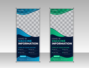 Healthcare and medical, business marketing roll up design, standee banner & x banner template with creative abstract background for exhibition Doctor, dentist, dental or health service , poster flyer