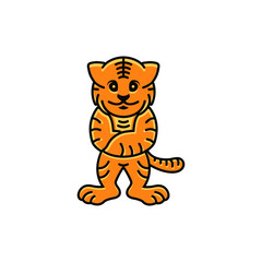 Fototapeta na wymiar cute mascot tiger for company name or symbol