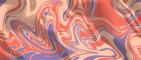 Colorful liquid marble ink scape abstract background