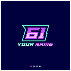 Obraz premium Number logo with fast speed lines. Vector sport style typeface, sports club.