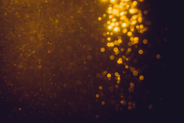 Glittering stars of blur gold  bokeh