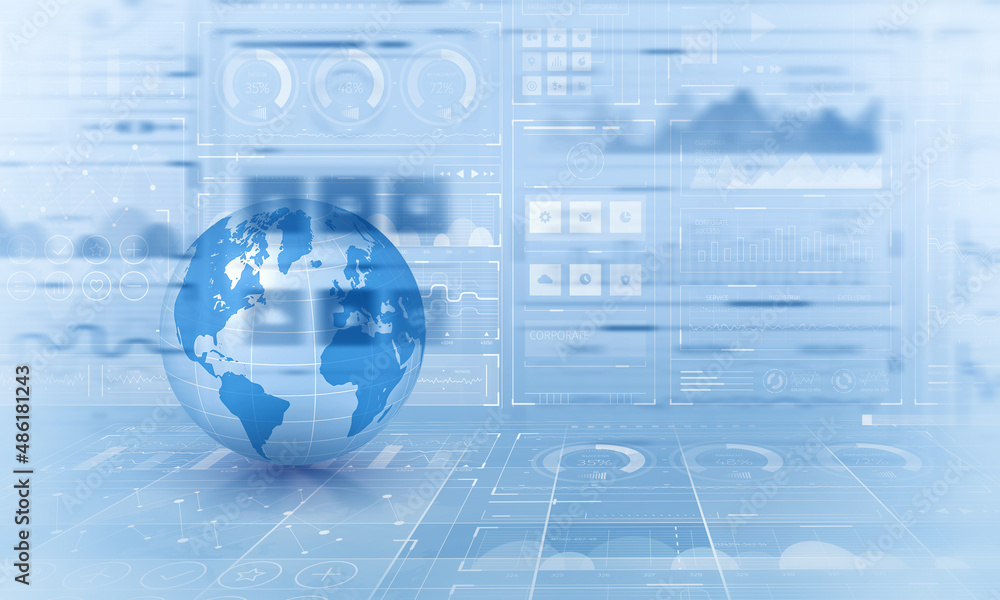Poster global communication and technology image