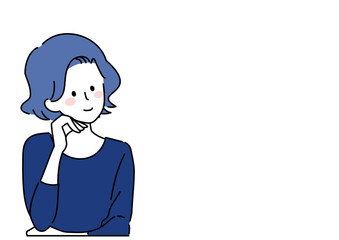 楽しいことを考える女性