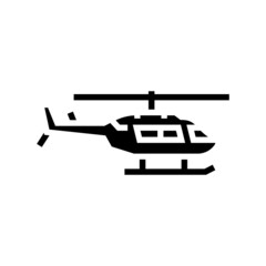 helicopter transport glyph icon vector. helicopter transport sign. isolated contour symbol black illustration