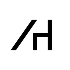 Simple Minimal Letter AH logo design