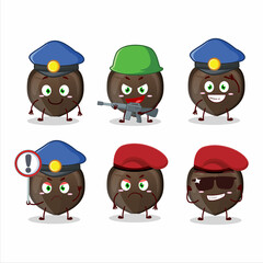 A dedicated Police officer of love chocolate candy mascot design style