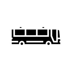 bus transport glyph icon vector. bus transport sign. isolated contour symbol black illustration