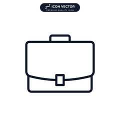 briefcase icon symbol template for graphic and web design collection logo vector illustration
