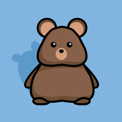 a fat, cute and adorable bear cub