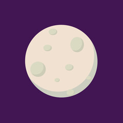 simple moon picture on purple background