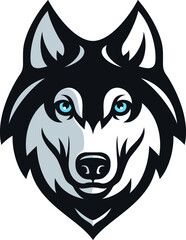 Head of Strong Wolf with Blue Eyes © DKG1111