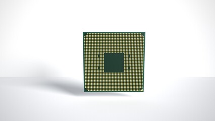 Image of cpu processor chip on a white background. Equipment and computer hardware. Central...