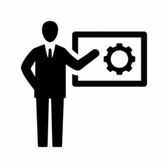 Presenting business strategy icon