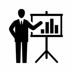Presentation business report icon