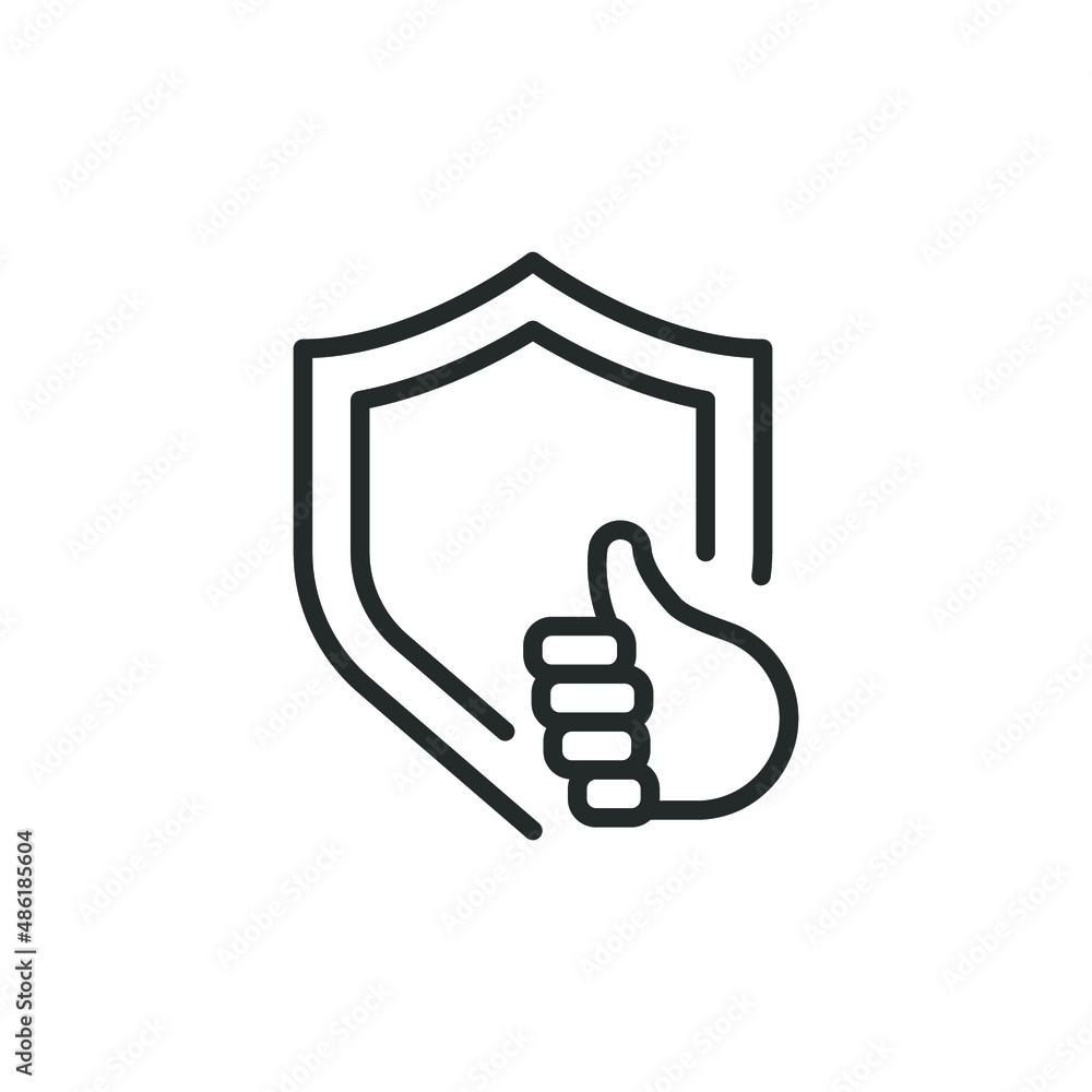 Poster simple vector icon shield editable. isolated on white background.
