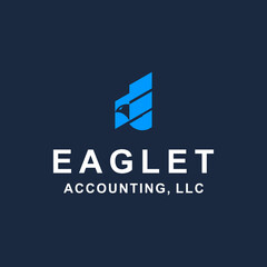 E letter and eagle accounting financial logo