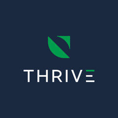 Green nature herbal simple logo design