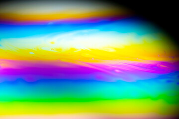 Detail of intense colors in micro universe, play of light and forms in study.