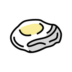 peeled oyster color icon vector. peeled oyster sign. isolated symbol illustration