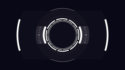 Vector abstract futuristic interface frame, HUD. Display panel template design. Technologies of the future, for technology and computer video games.