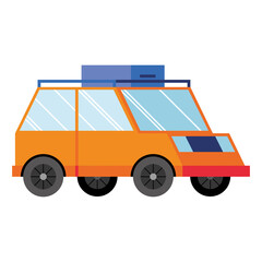 orange travel car