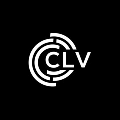 CLV letter logo design on black background. CLV creative initials letter logo concept. CLV letter design.